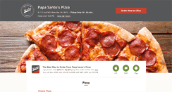 Desktop Screenshot of papasantospizza.com